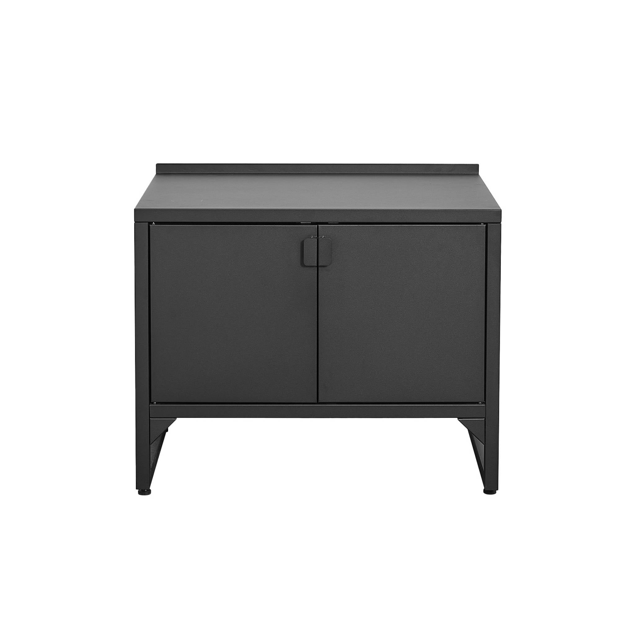 Cucina esterna in acciaio con 2 ante, 80cm, nero