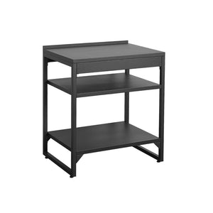 Cucina esterna in acciaio 2 ripiani l80cm, nero