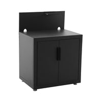 Cucina esterna in acciaio 2 porte 1 gancio, 80cm, nero