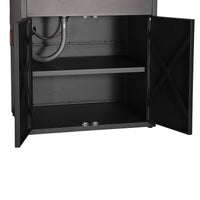 Cucina da esterno in acciaio con lavello e 2 ante, 80cm, nero