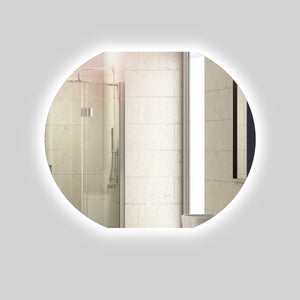 Specchio 5 mm semicircolare retroilluminato led interruttore touch *** misure 100x80 cm, tonalità dimmerabile 2700-4...