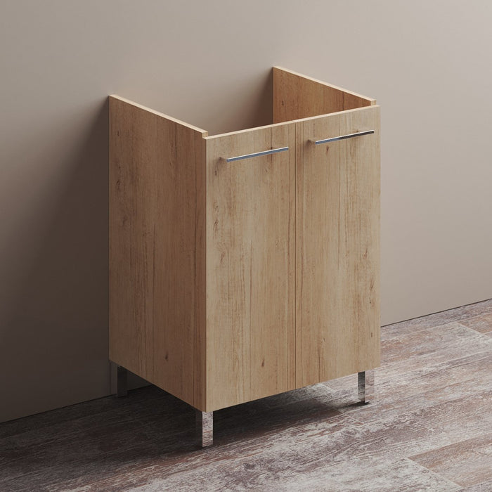 Mobile per lavatoio in ceramica 60x50 cm due ante - Olmo