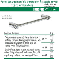 Pika' porta asciugamani 40 centimetri irene intercambiabile allungabile cromato