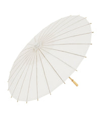 Ombrello Bambu Bianco 30 Cm Carta Legno Sposa Wedding Matrimonio Ombrellino         