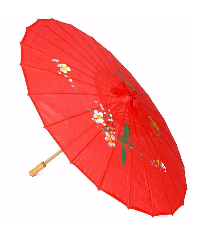 Ombrello Cinese Ombrellino Festa Sole Pioggia Allestimento Stoffa E Legno         