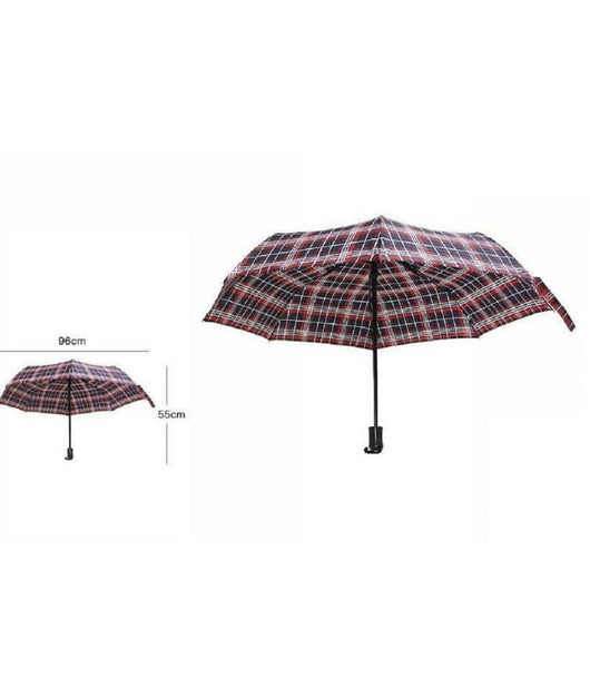 Ombrello Ombrellino Quadroni Con Manico Elegante Tascabili Unisex Da Borsa         