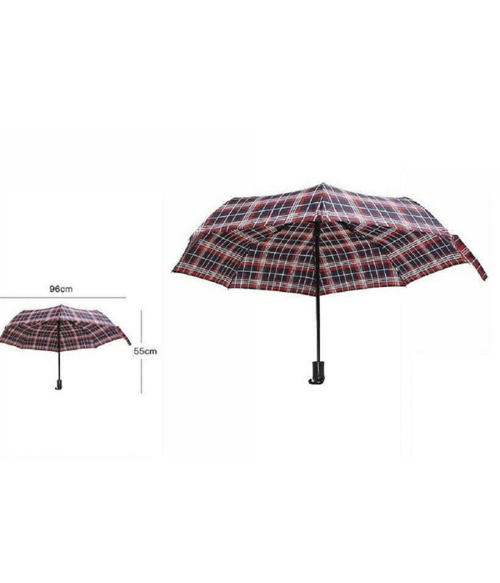 Ombrello Ombrellino Quadroni Con Manico Elegante Tascabili Unisex Da Borsa         