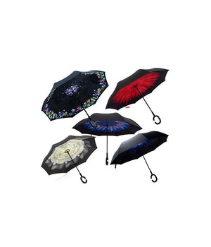 Ombrello Reversibile Apertura Inversa Auto Casa Rovesciato Anti Pioggia Moda         