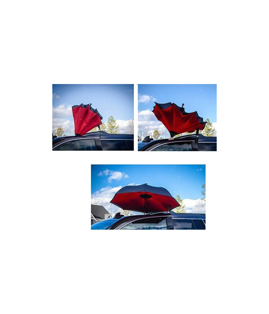 Ombrello Reversibile Apertura Inversa Auto Casa Rovesciato Anti Pioggia Moda         
