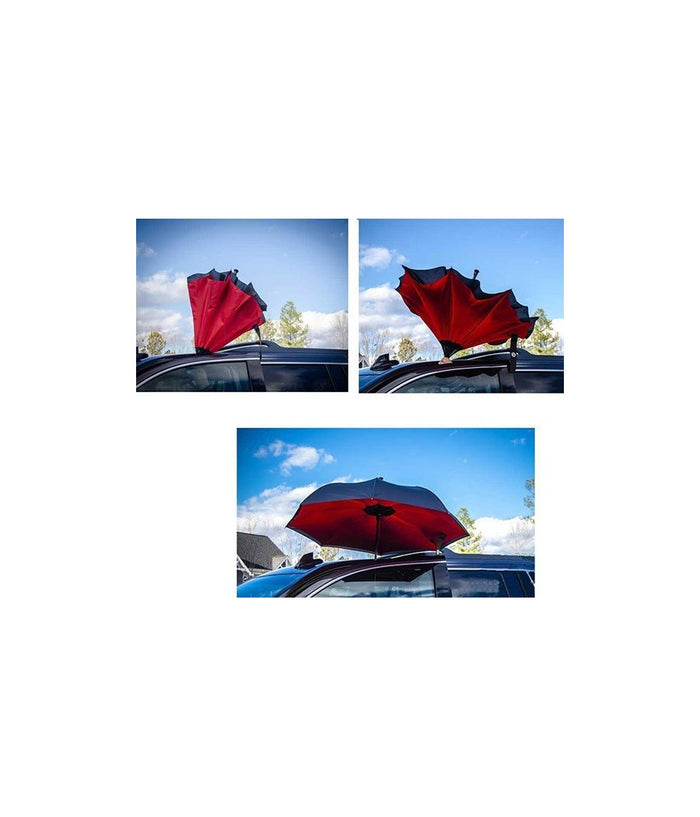 Ombrello Reversibile Apertura Inversa Auto Casa Rovesciato Anti Pioggia Moda         