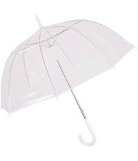 Ombrello Trasparente A Cupola Automatico 90cm In Pvc Protezione Sole E Pioggia         