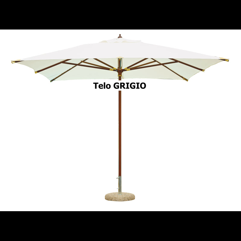 Ombrellone 3X2 Legno Extra Poliestere Grigio Moia