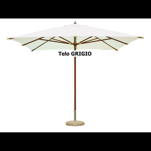 Ombrellone 3X2 Legno Extra Poliestere Grigio Moia