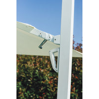 Ombrellone 3X3 Palo Laterale Bianco - Maniglia - Telo Bianco Moia