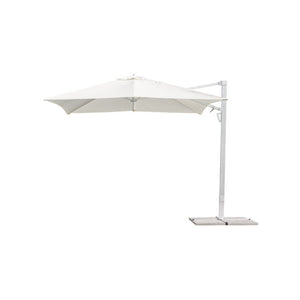 Ombrellone 3X3 Palo Laterale Bianco - Maniglia - Telo Bianco Moia