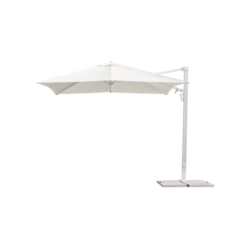 Ombrellone 3X3 Palo Laterale Bianco - Maniglia - Telo Bianco Moia