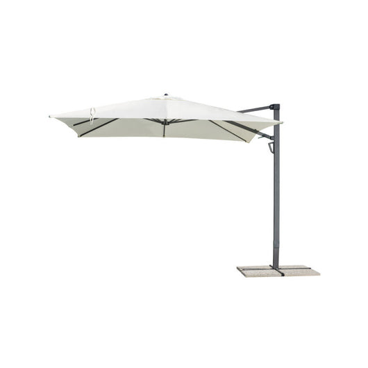 Ombrellone 3X4 Palo Laterale Antracite - Maniglia - Telo Ecru' Moia