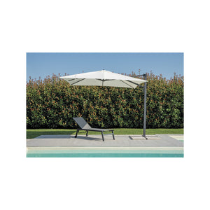 Ombrellone 3X4 Palo Laterale Antracite - Maniglia - Telo Ecru' Moia