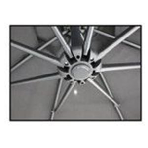 Trade Shop - Ombrellone A Braccio Laterale Da Giardino 3x3mt Protezione Sole Bianco Con Base 223218 -