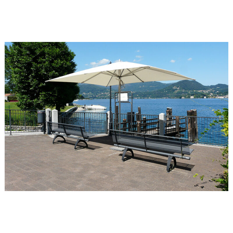 Ombrellone a palo centrale MADE IN ITALY Fibrasol Silver 300x300 - Antracite