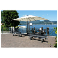 Ombrellone a palo centrale MADE IN ITALY Fibrasol Silver 300x300 - Nero