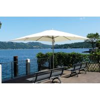 Ombrellone a palo centrale MADE IN ITALY Fibrasol Silver 400/300cm - blu