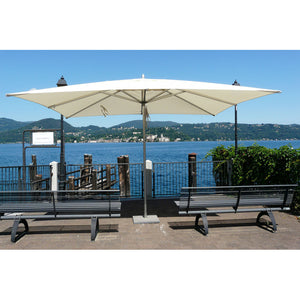 Ombrellone a palo centrale MADE IN ITALY Fibrasol Silver 400/300cm - Arancio