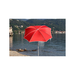 Ombrellone a palo centrale Malta Made in Italy ø cm 200SQ - Rosso