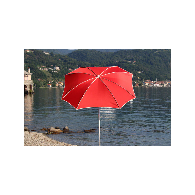 Ombrellone a palo centrale Malta Made in Italy ø cm 200SQ - Rosso