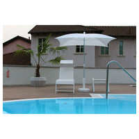 Ombrellone a palo centrale Superalux Quad 200x200 - Bianco