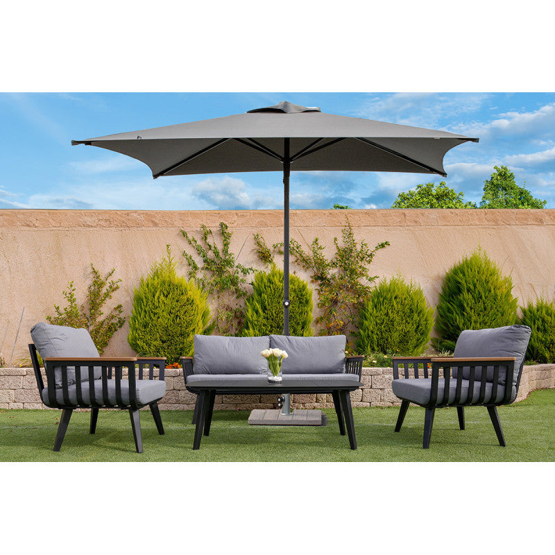 Ombrellone a palo centrale Trend 300x200 cm Made in Italy - Ecru