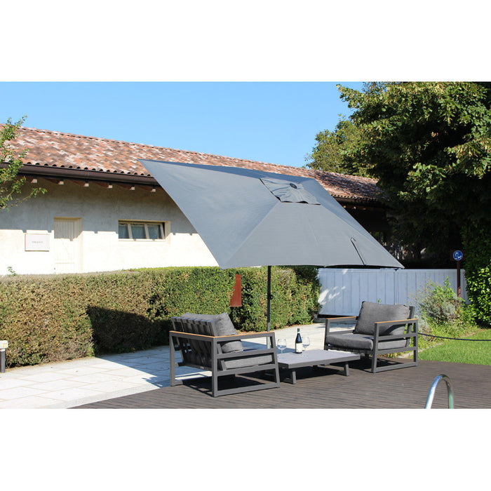 Ombrellone a palo centrale Trend 300x200 cm Made in Italy - Bianco