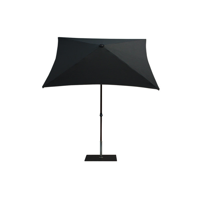 Ombrellone a palo centrale Trend Wood R300x200 cm Made in Italy - Antracite