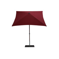 Ombrellone a palo centrale Trend Wood R300x200 cm Made in Italy - Bordeaux