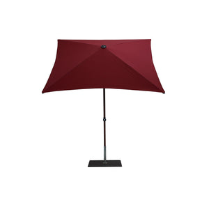 Ombrellone a palo centrale Trend Wood R300x200 cm Made in Italy - Bordeaux