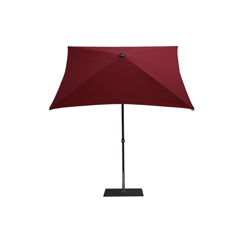 Ombrellone a palo centrale Trend Wood R300x200 cm Made in Italy - Bordeaux