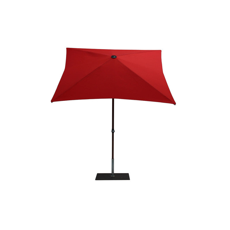 Ombrellone a palo centrale Trend Wood R300x200 cm Made in Italy - Rosso