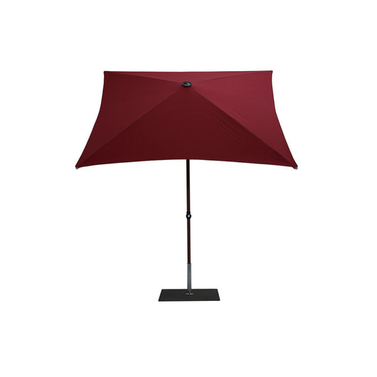 Ombrellone a palo centrale Trend Wood R300x200 cm Made in Italy - Bordeaux