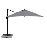 Ombrellone a palo laterale Antibes Q300x300 cm Made in Italy - Melange piedra