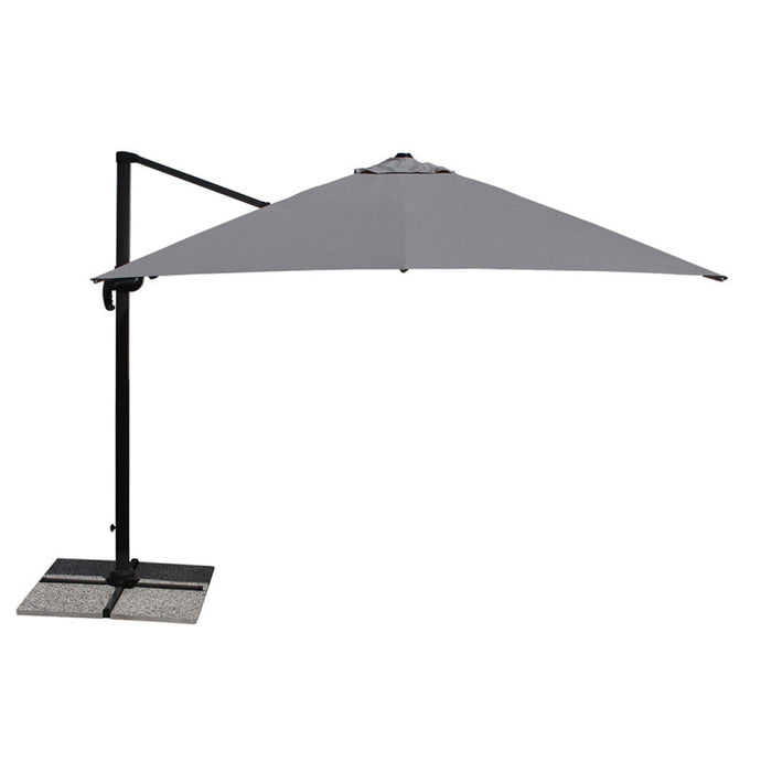 Ombrellone a palo laterale Antibes Q300x300 cm Made in Italy - Melange piedra