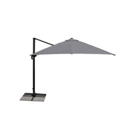 Ombrellone a palo laterale Antibes R300x400 cm Made in Italy - Antracite