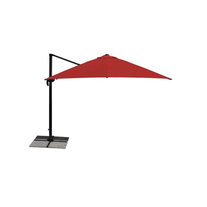 Ombrellone a palo laterale Antibes R300x400 cm Made in Italy - Rosso