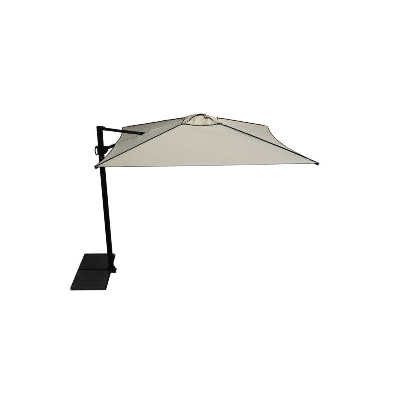 Ombrellone a palo laterale Border rett.cm 300x200 Made in Italy - Ecru