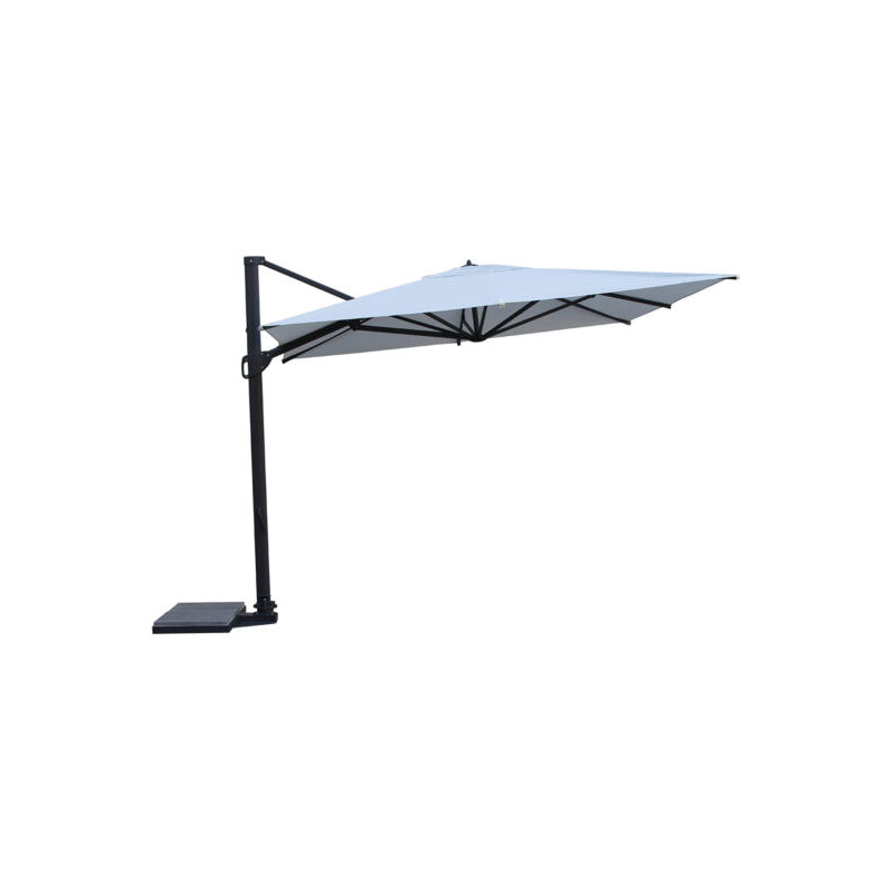 Ombrellone a palo laterale Peter Q300x300 cm Made in Italy - grigio