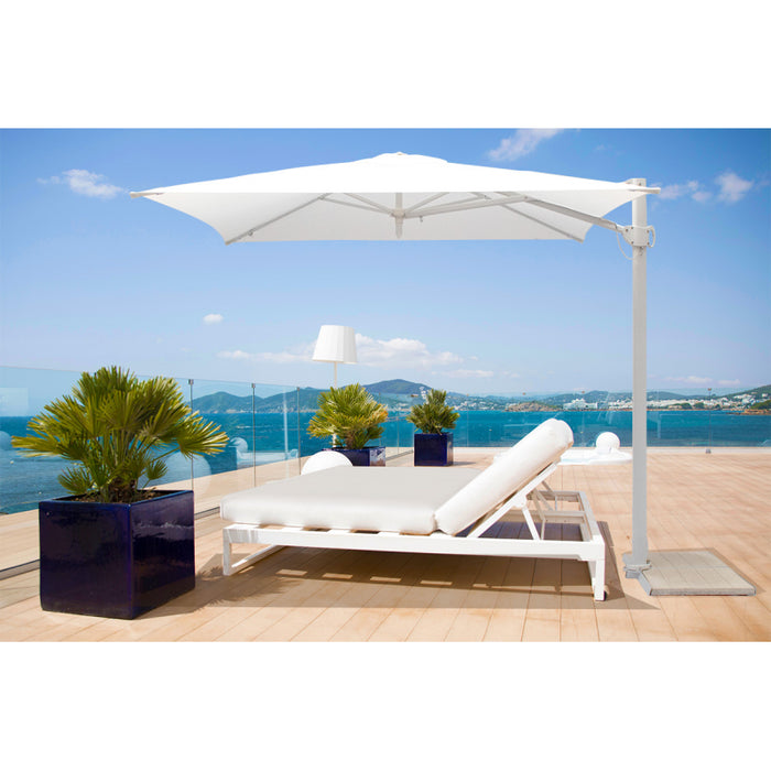 Ombrellone a palo laterale Trend Ice Q250x250 Made in Italy - Melange avocado