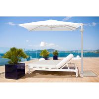 Ombrellone a palo laterale Trend Ice Q250x250 Made in Italy - Melange avocado