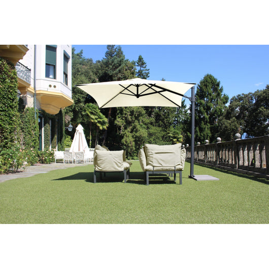 Ombrellone a palo laterale Trend R300x200 cm Made in Italy - Bianco