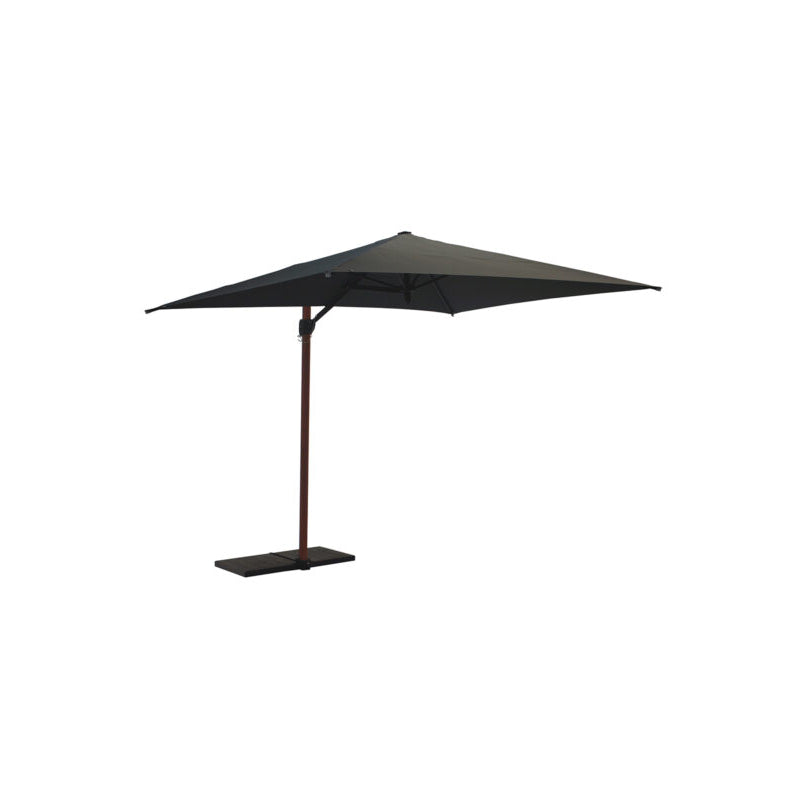 Ombrellone a palo laterale Trend Wood Q250x250 cm Made in Italy - Antracite