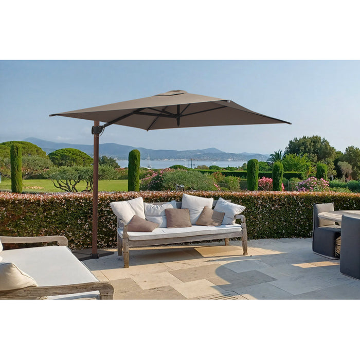 Ombrellone a palo laterale Trend Wood Q250x250 cm Made in Italy - Talpa