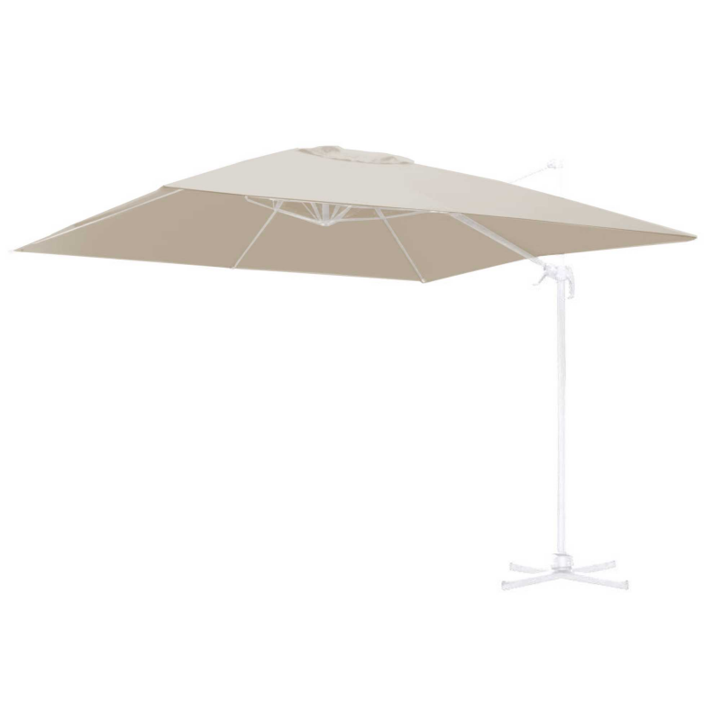 Ombrellone alluminio montana 3x4h2,80m bianco panna palo laterale